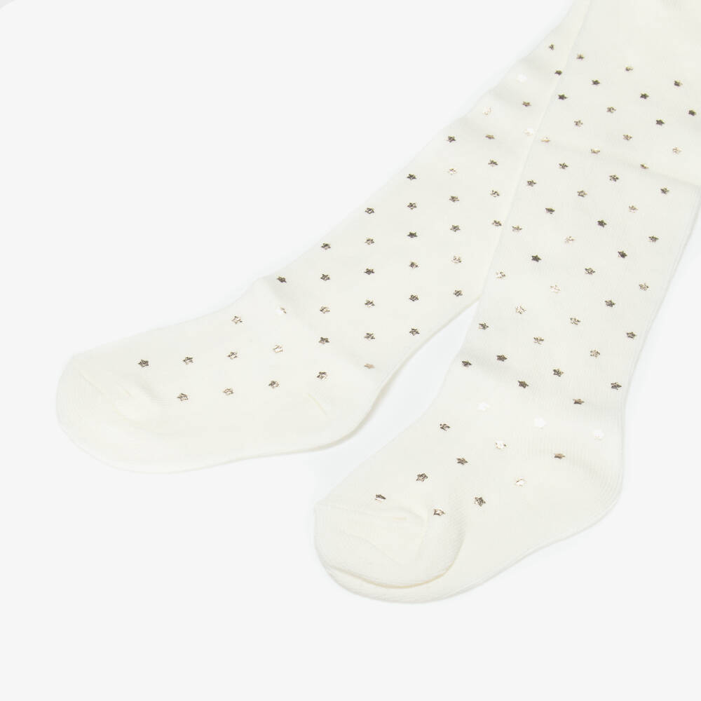 Mayoral-Ivory Glitter Tights | Childrensalon Outlet