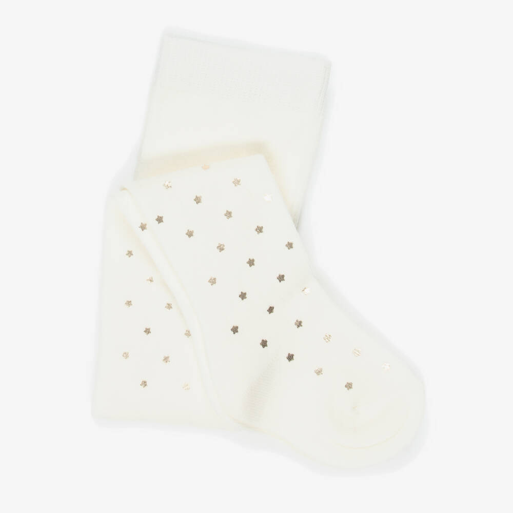 Mayoral-Ivory Glitter Tights | Childrensalon Outlet