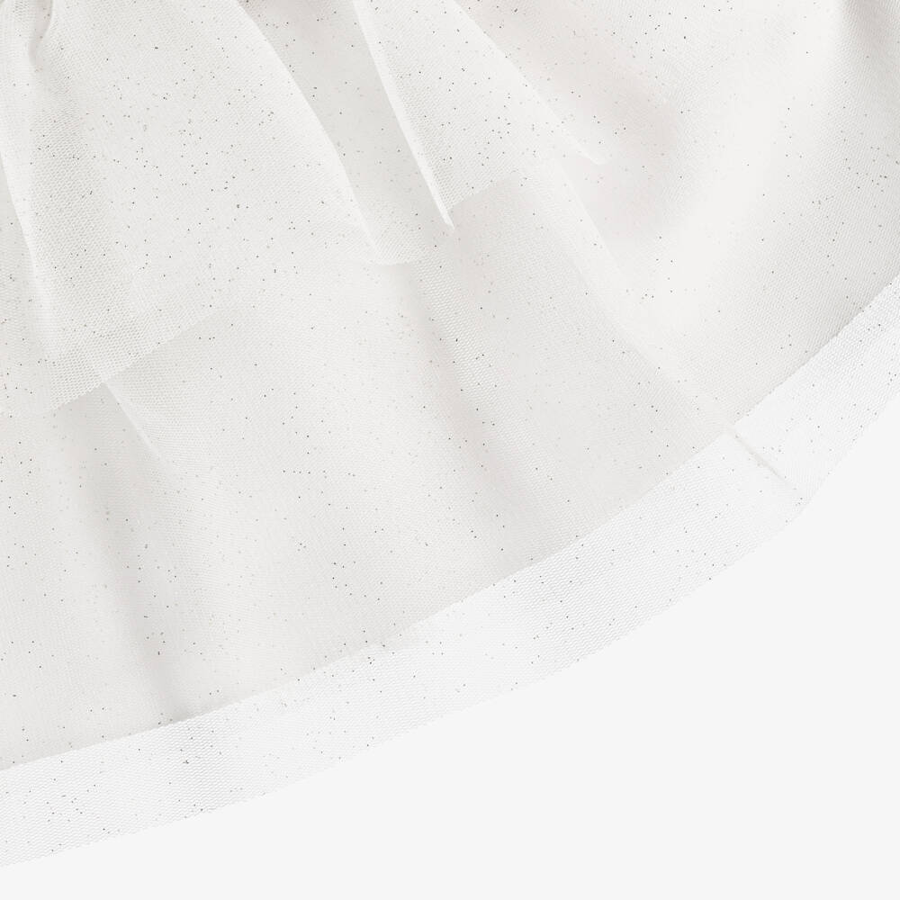 Mayoral Newborn-Ivory Glitter Tulle Dress | Childrensalon Outlet