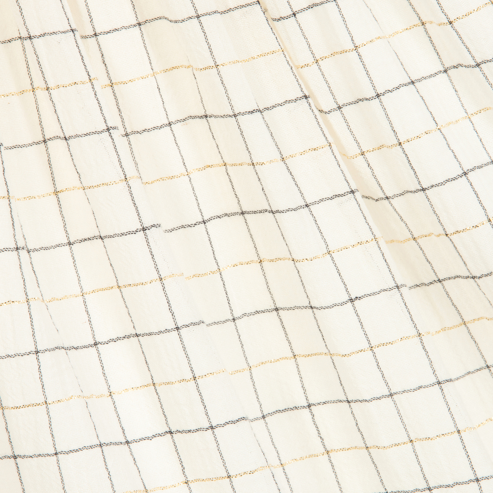 Mayoral-Ivory & Gold Cotton Dress | Childrensalon Outlet