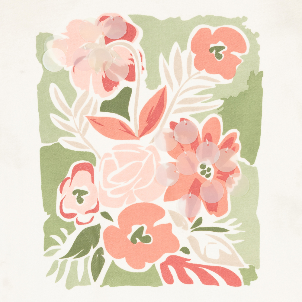 Mayoral-Кремовый топ с зелеными легинсами | Childrensalon Outlet