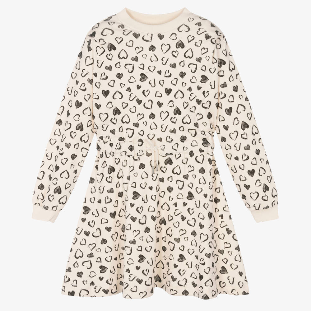 Mayoral - Ivory Heart Sweatshirt Dress | Childrensalon