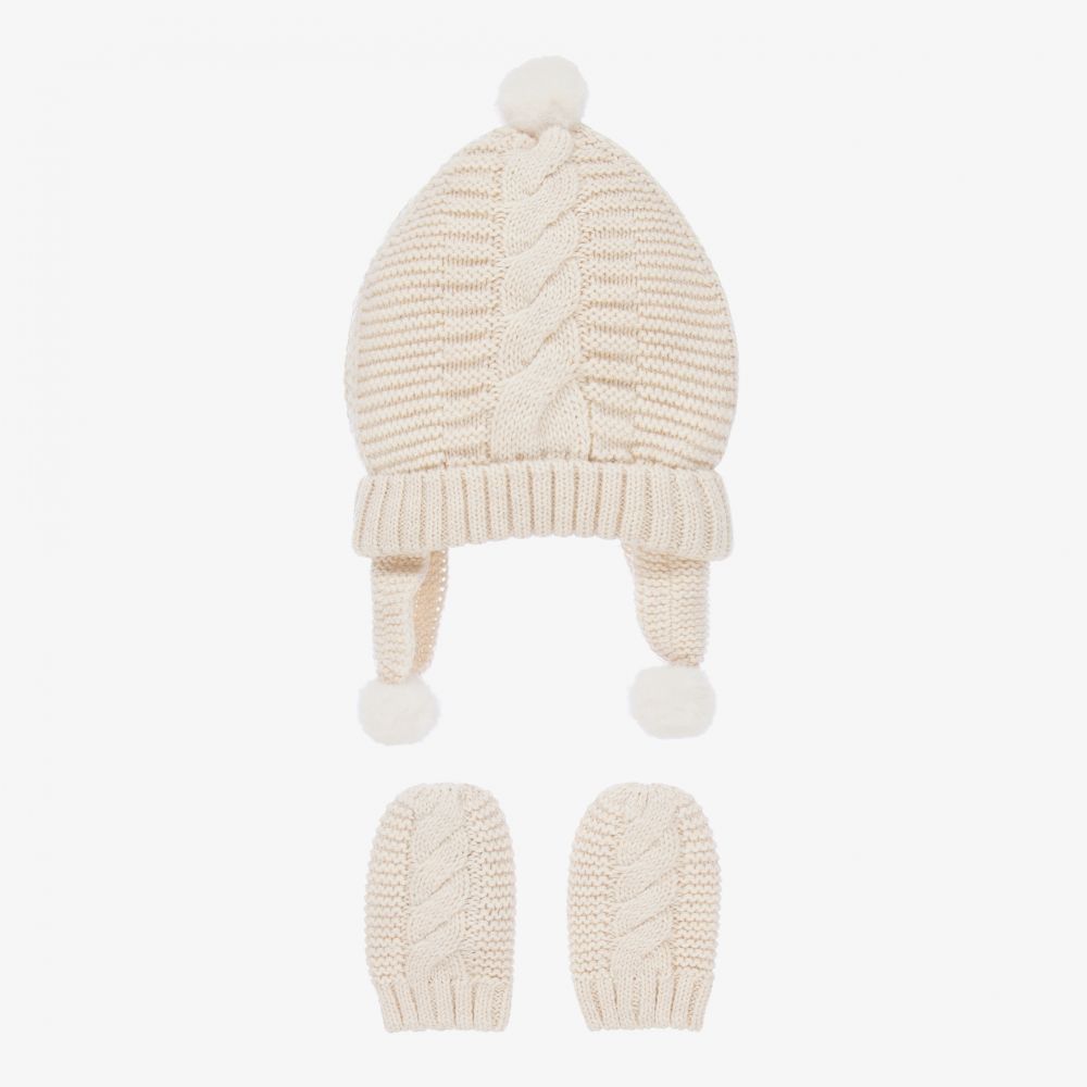 Baby hat mittens set deals