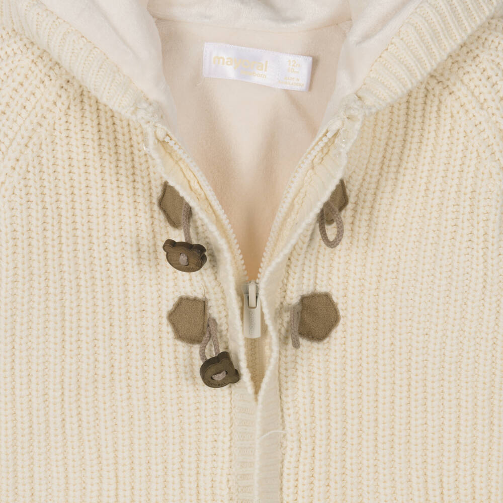 Mayoral Newborn-Ivory Knitted Pram Coat | Childrensalon Outlet