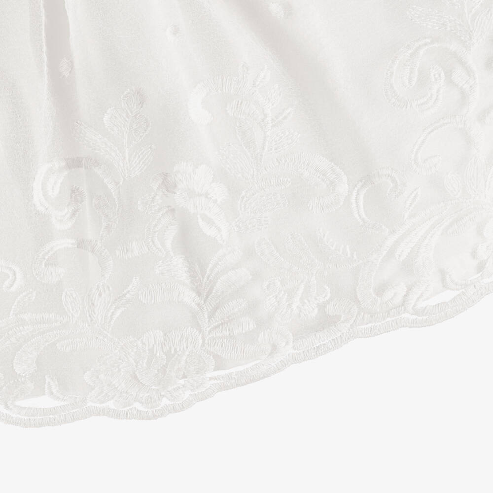 Mayoral Newborn-Ivory & Pink Belt Ceremony Dress | Childrensalon Outlet