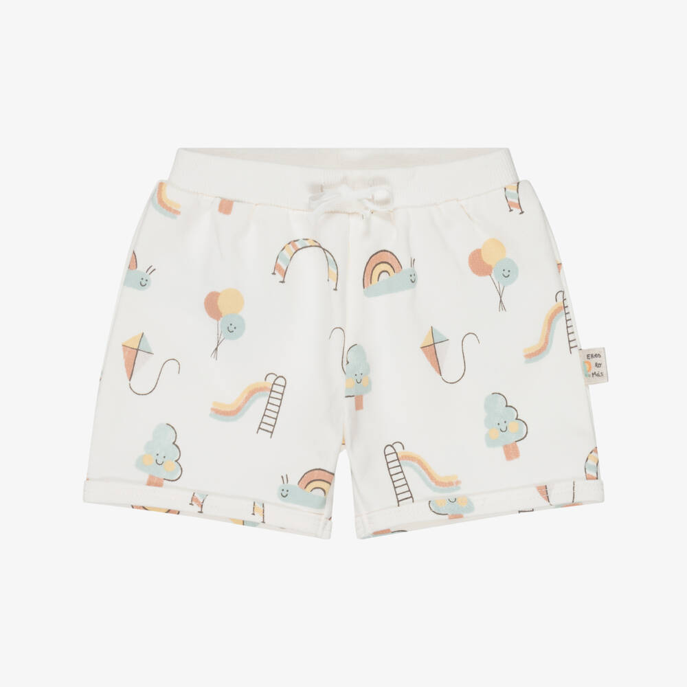 Mayoral Newborn-Ivory Print And Green Short 2pk | Childrensalon Outlet