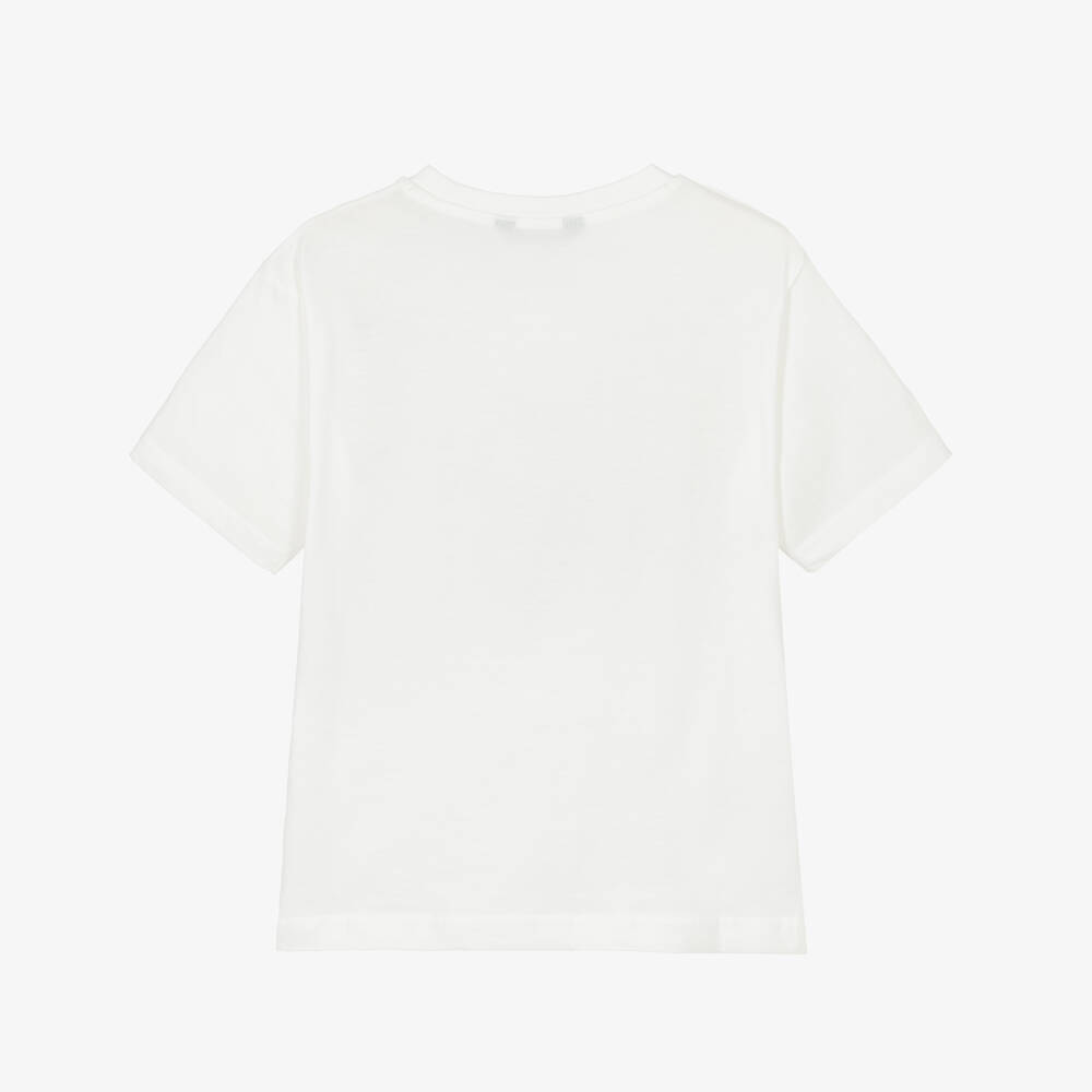Mayoral Nukutavake-Ivory Puff Graphic Tshirt | Childrensalon Outlet