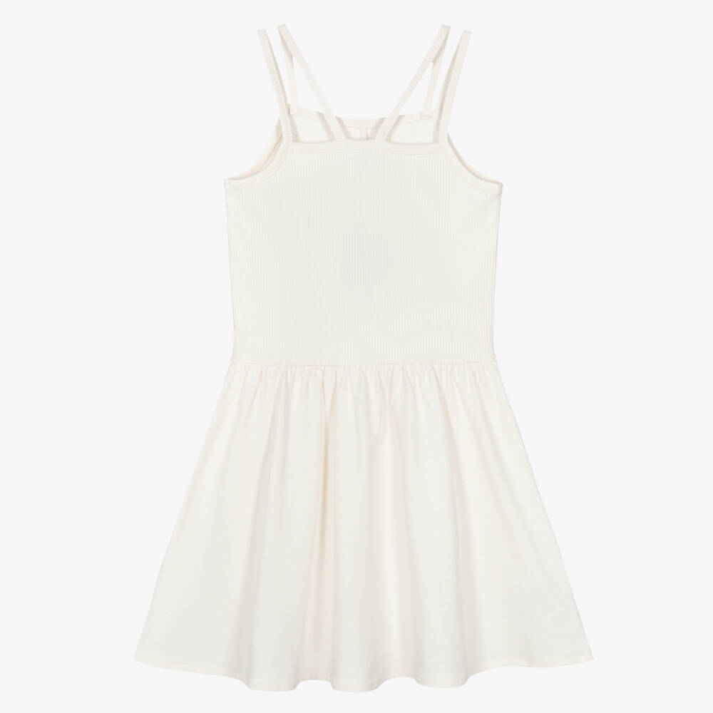 Mayoral-Ivory Ribbed Dress | Childrensalon Outlet