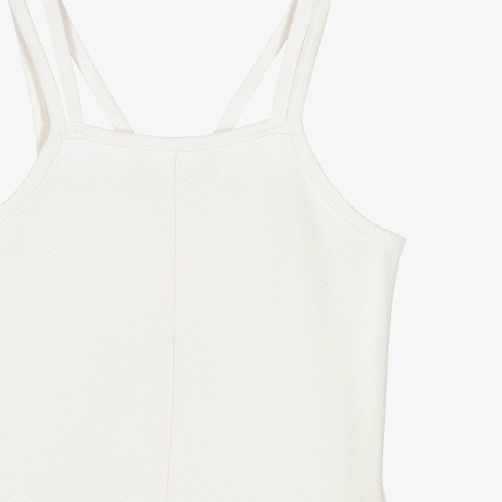Mayoral-Ivory Ribbed Dress | Childrensalon Outlet