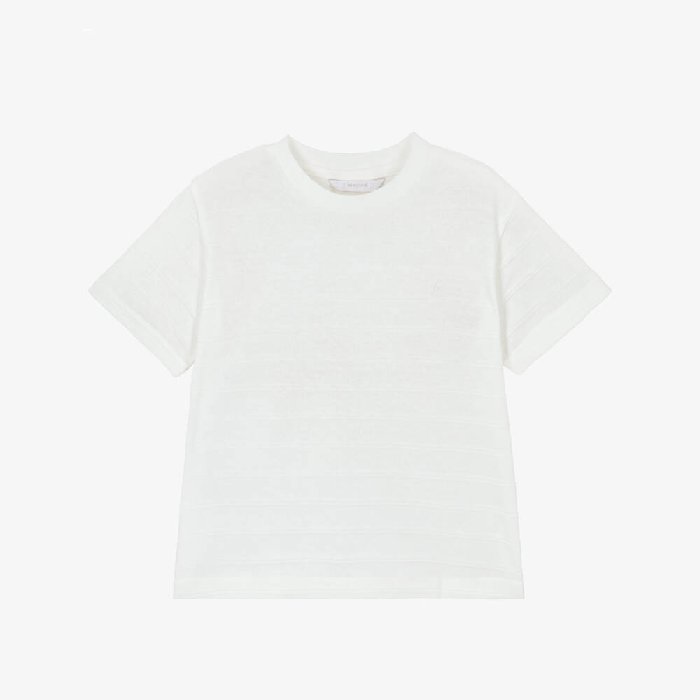 Mayoral-Ivory T-shirt | Childrensalon Outlet