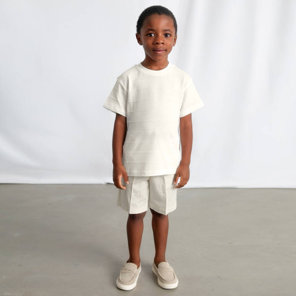 Mayoral-Ivory T-shirt | Childrensalon Outlet