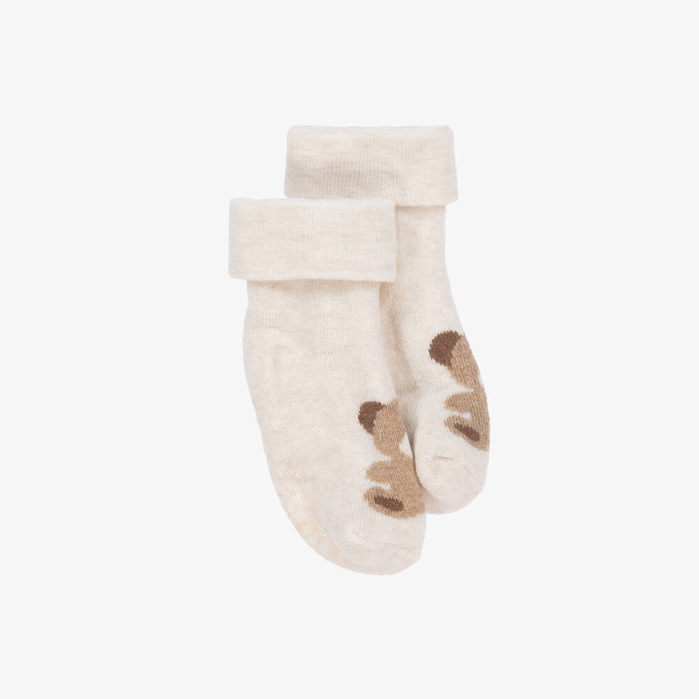 Mayoral - Teddy-Baumwoll-Babysocken Elfenbein | Childrensalon