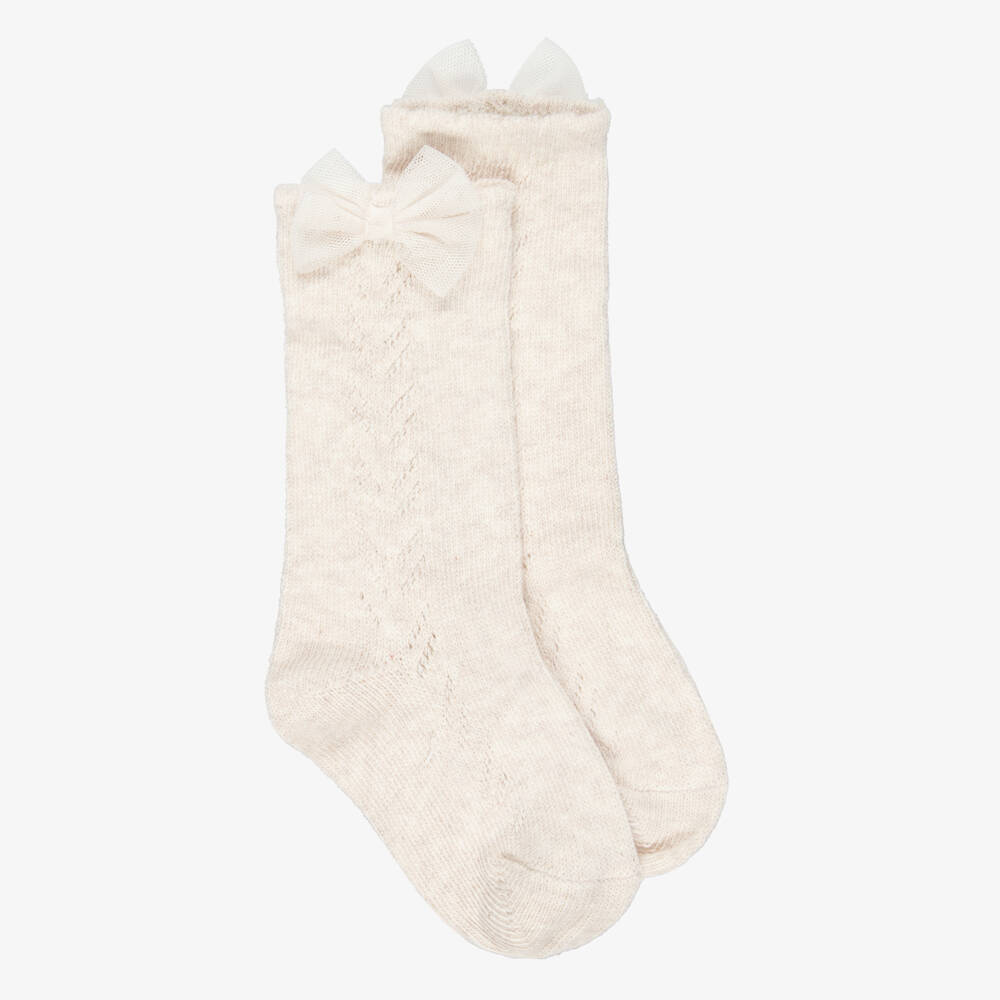 Mayoral-Ivory Tulle Socks | Childrensalon Outlet
