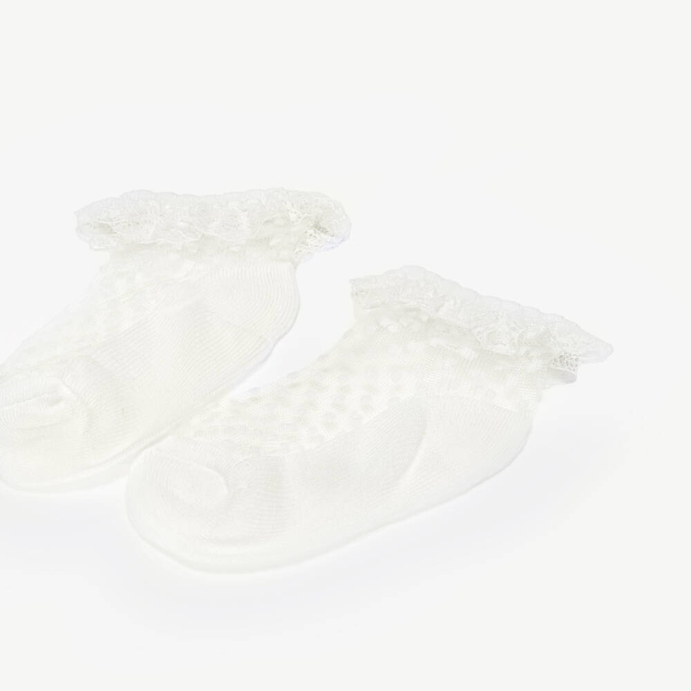 Mayoral-Ivory Tulle Socks | Childrensalon Outlet