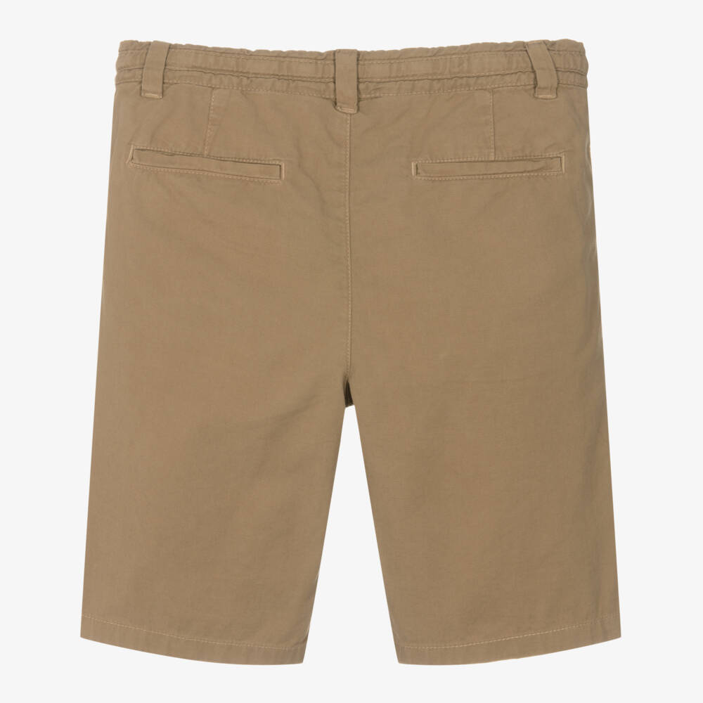 Mayoral Нукутаваке-Шорты из хлопкового твила цвета верблюжьей шерсти для мальчиков | Childrensalon Outlet