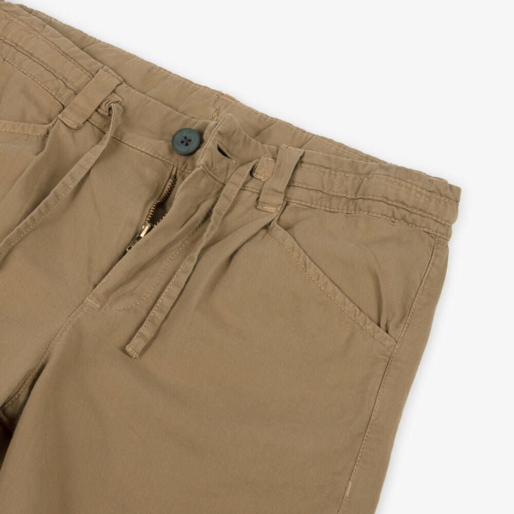 Mayoral Нукутаваке-Шорты из хлопкового твила цвета верблюжьей шерсти для мальчиков | Childrensalon Outlet