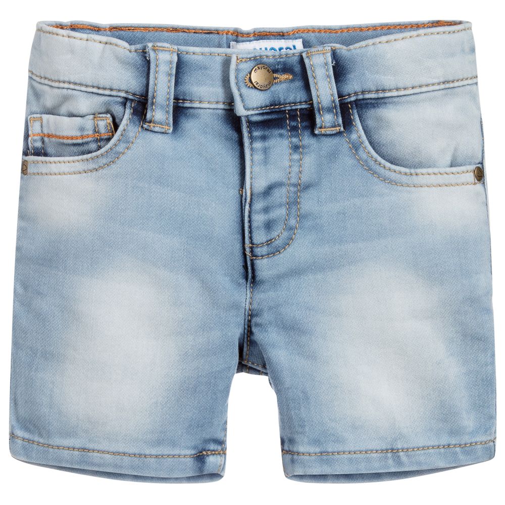 Mayoral - Light Blue Denim Shorts | Childrensalon
