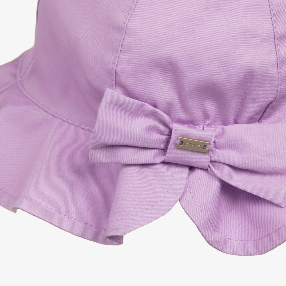 Mayoral-Lilac Bow Sun Hat | Childrensalon Outlet
