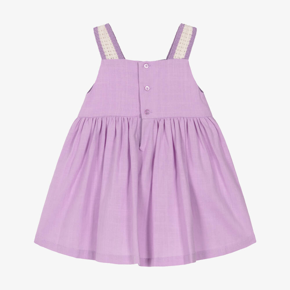 Mayoral-Lilac Crochet Dress | Childrensalon Outlet