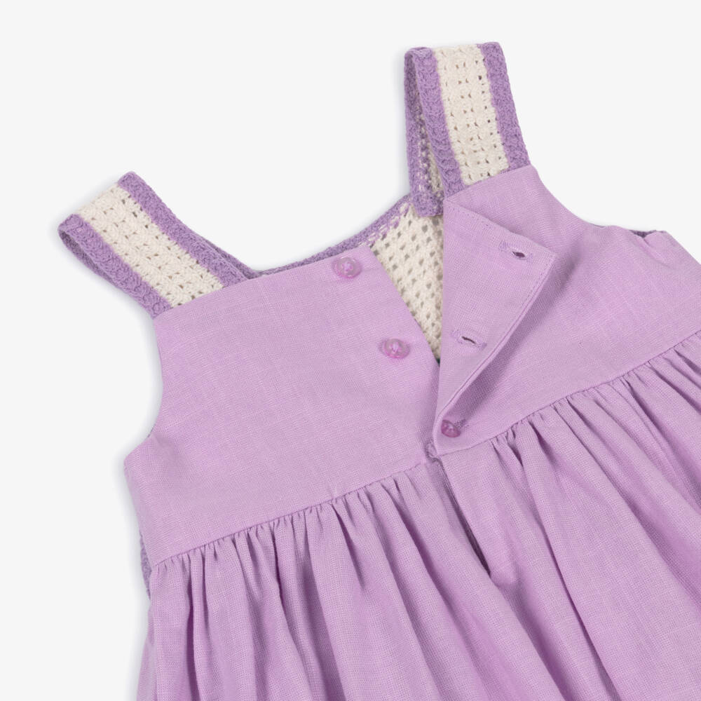 Mayoral-Lilac Crochet Dress | Childrensalon Outlet