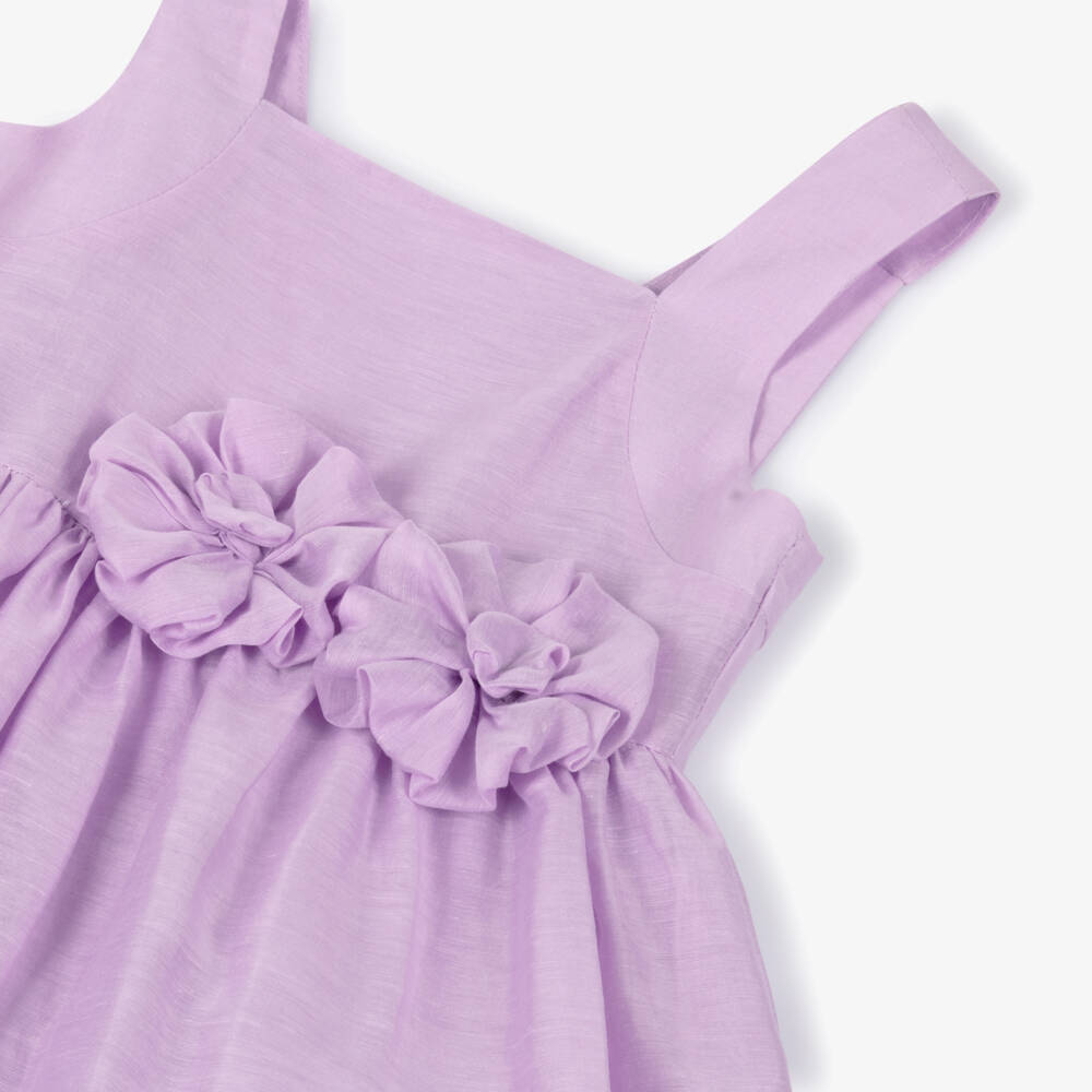 Mayoral-Lilac Flower Detail Dress | Childrensalon Outlet