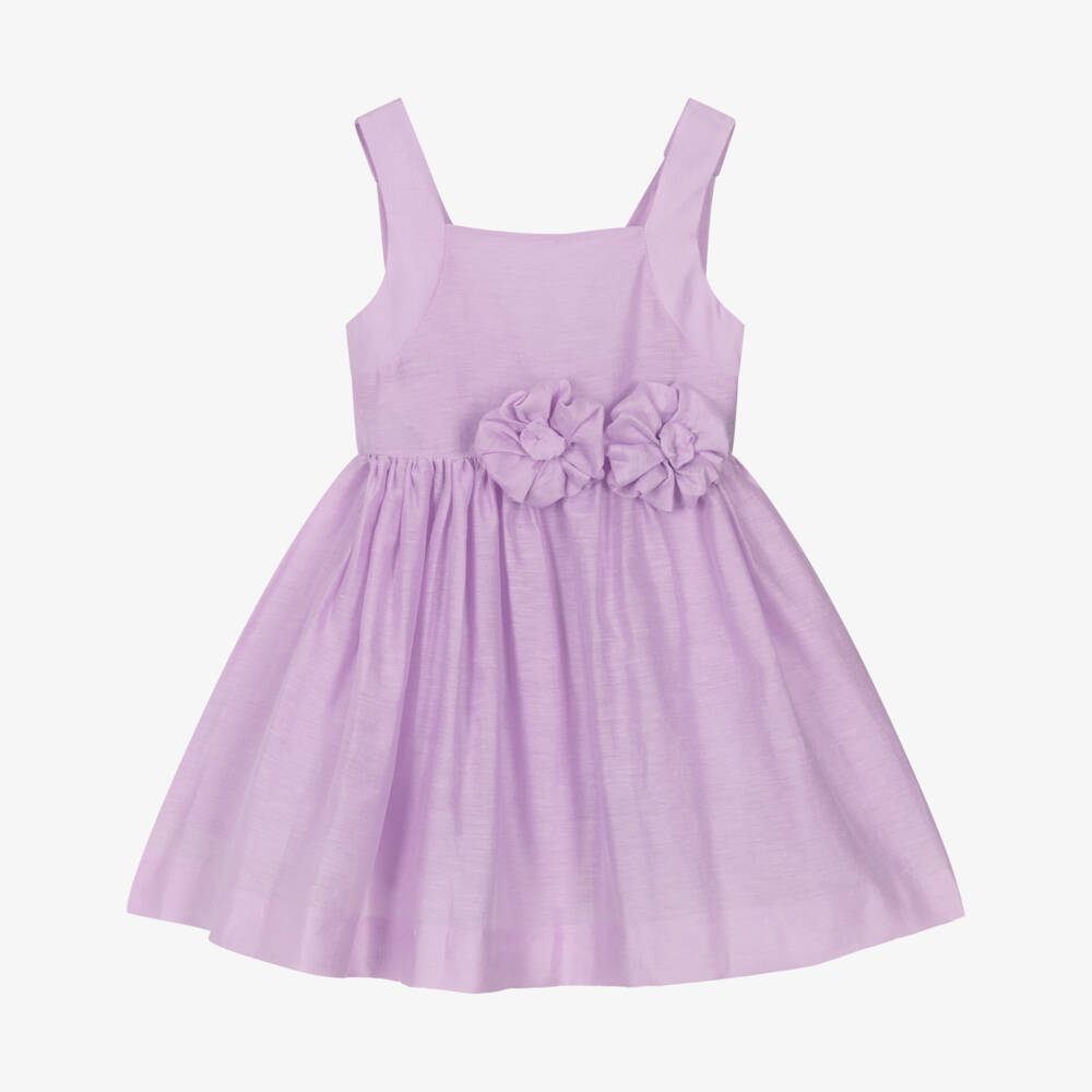 Mayoral-Lilac Flower Detail Dress | Childrensalon Outlet