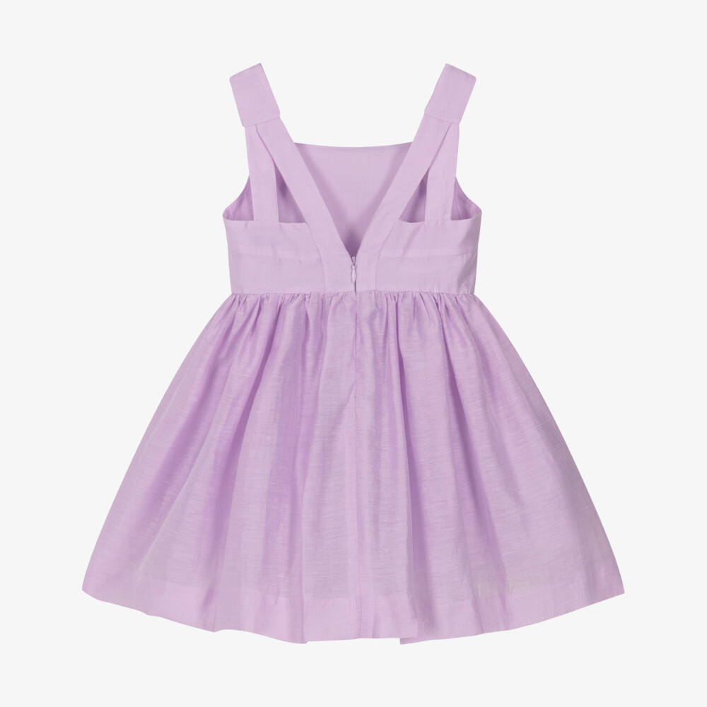 Mayoral-Lilac Flower Detail Dress | Childrensalon Outlet