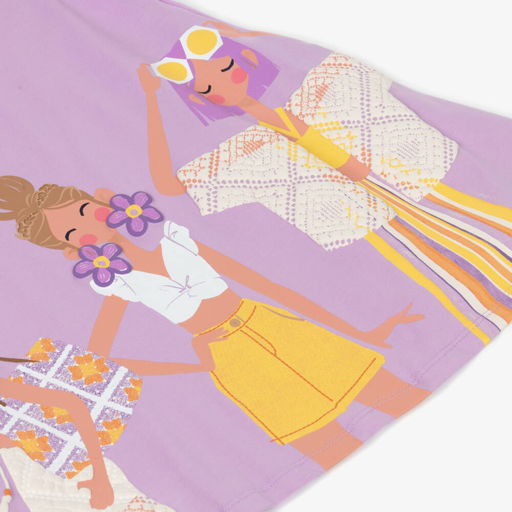 Mayoral-Lilac Graphic Dress | Childrensalon Outlet
