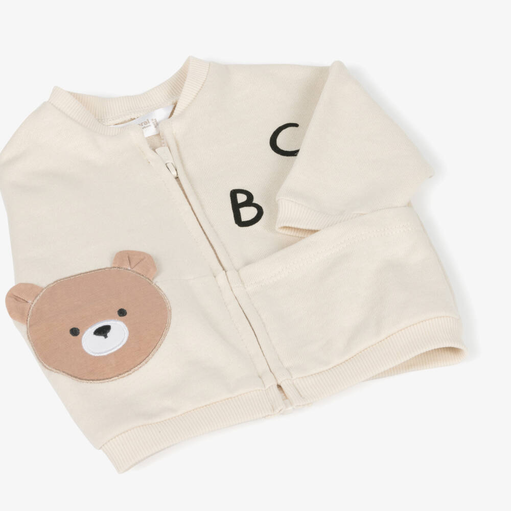 Mayoral Newborn-Little Boys Beige & Grey Jogger Ensemble | Childrensalon Outlet