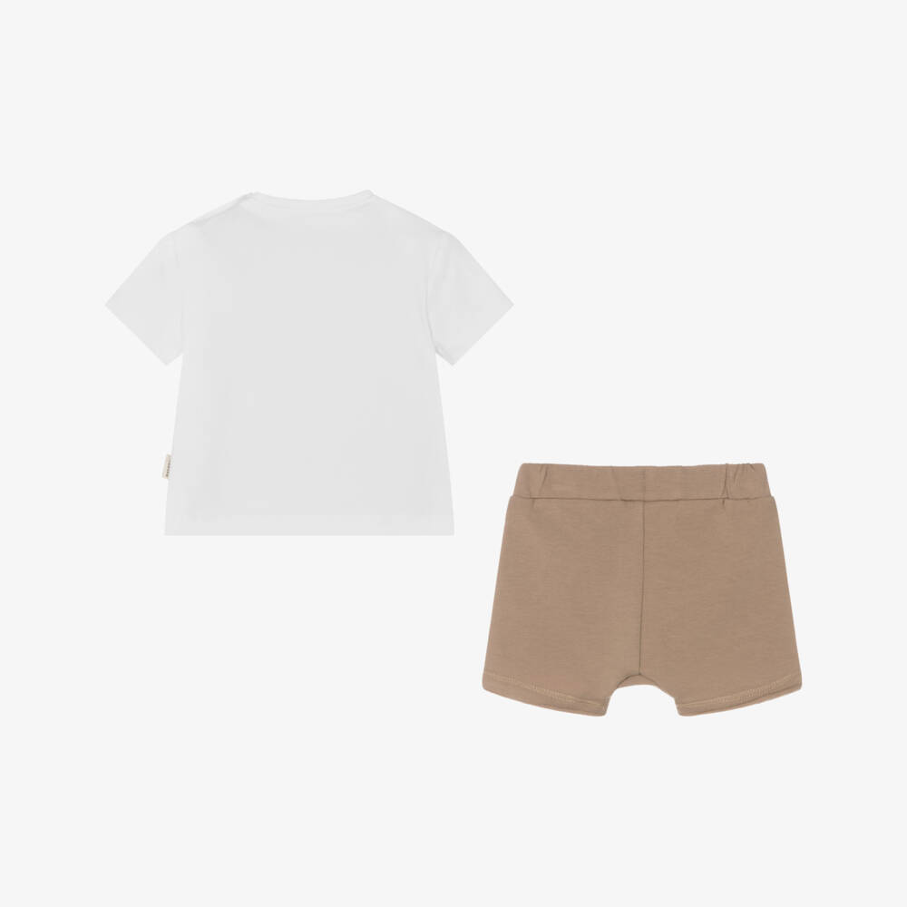 Mayoral Newborn-Little Boys Beige & White Playtime Ensemble | Childrensalon Outlet
