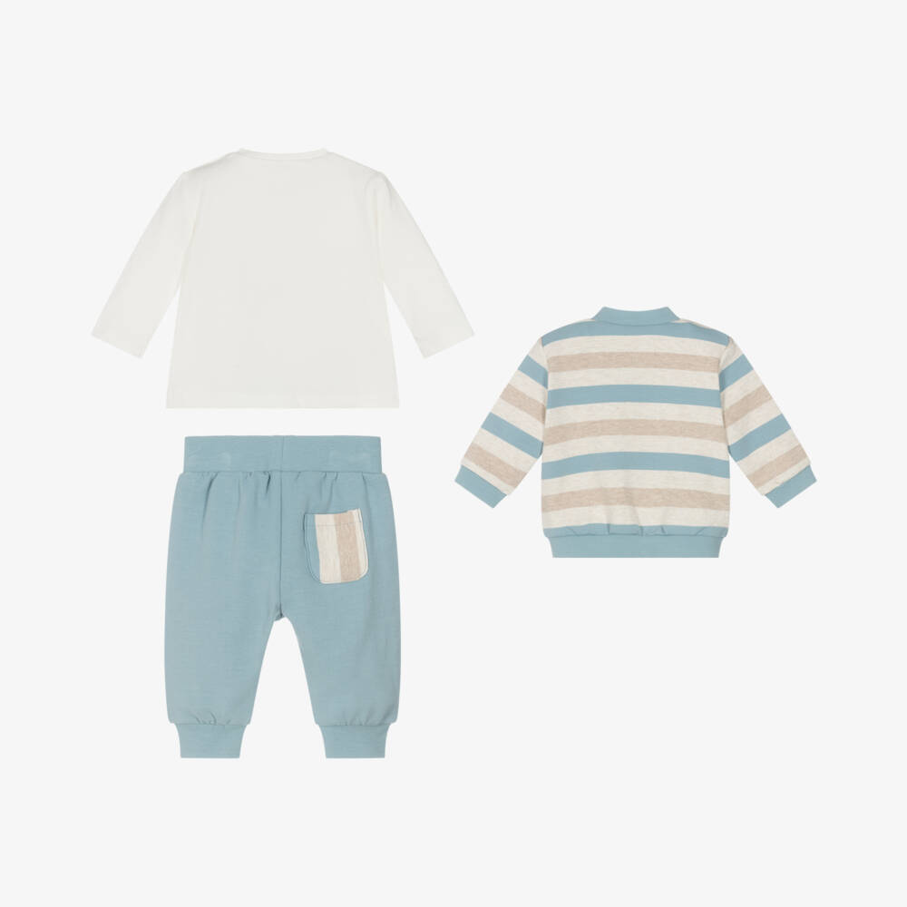 Mayoral Newborn-Little Boys Cozy Blue Tracksuit Ensemble | Childrensalon Outlet
