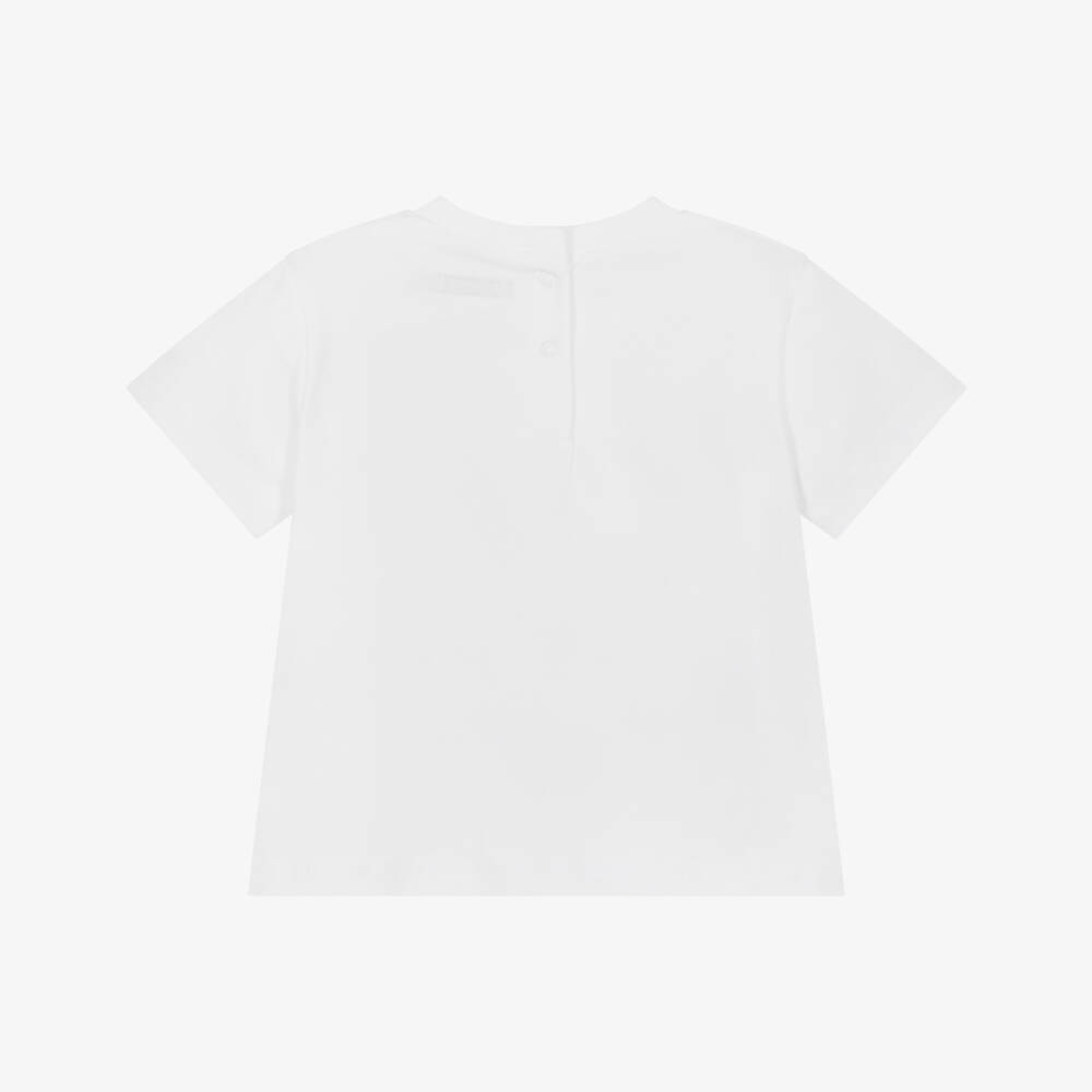 Mayoral-Little Boys Soft White Car Tee | Childrensalon Outlet