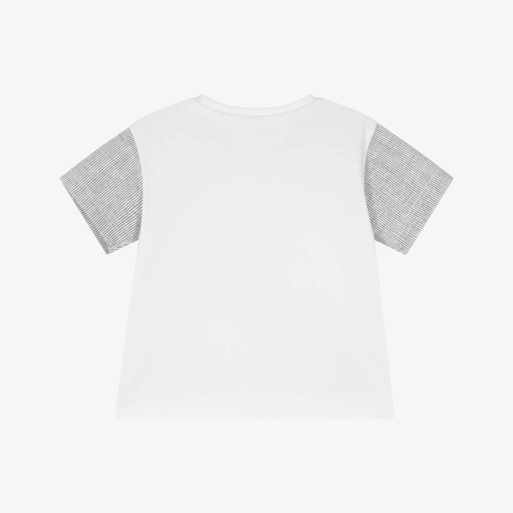 Mayoral Newborn-Little Boys White Teddy Top | Childrensalon Outlet