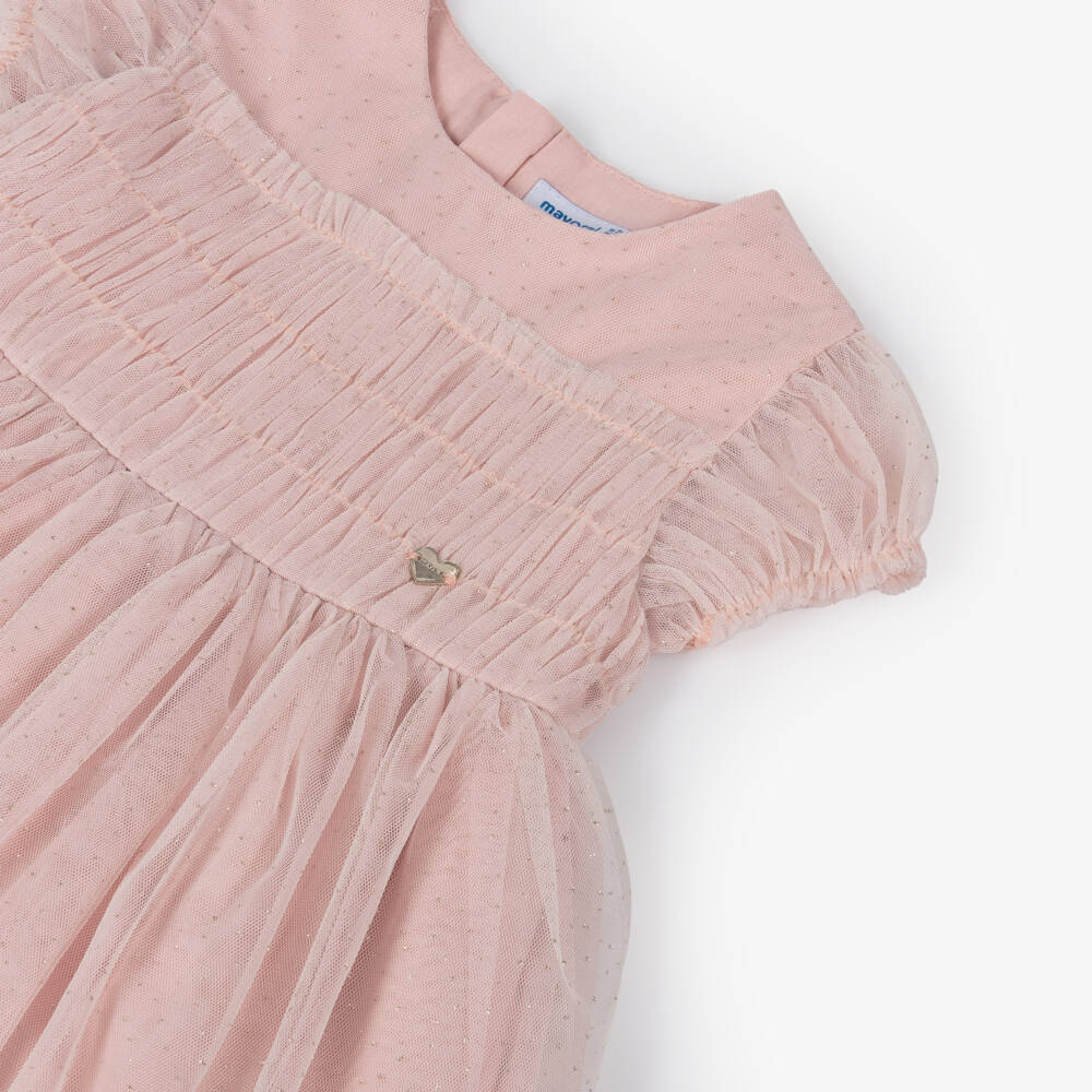 Mayoral-Little Girls' Blush Tulle Ensemble | Childrensalon Outlet