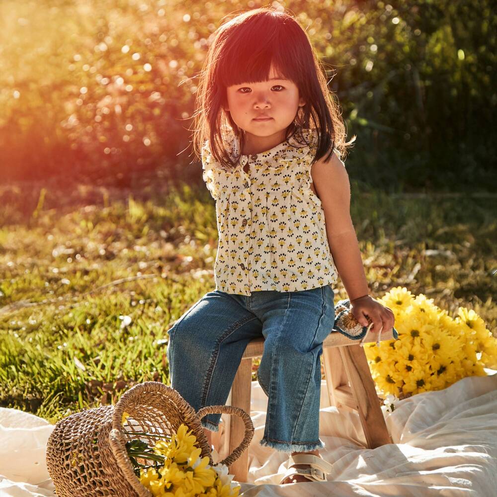 Mayoral-Little Girls Classic Blue Wide-Legs | Childrensalon Outlet