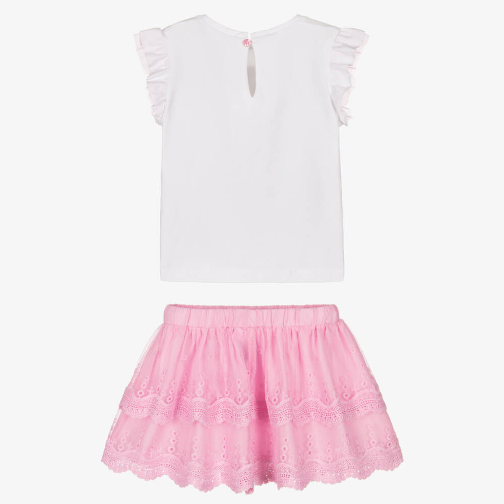 Mayoral-Little Girls Fluttering Pink Ensemble | Childrensalon Outlet