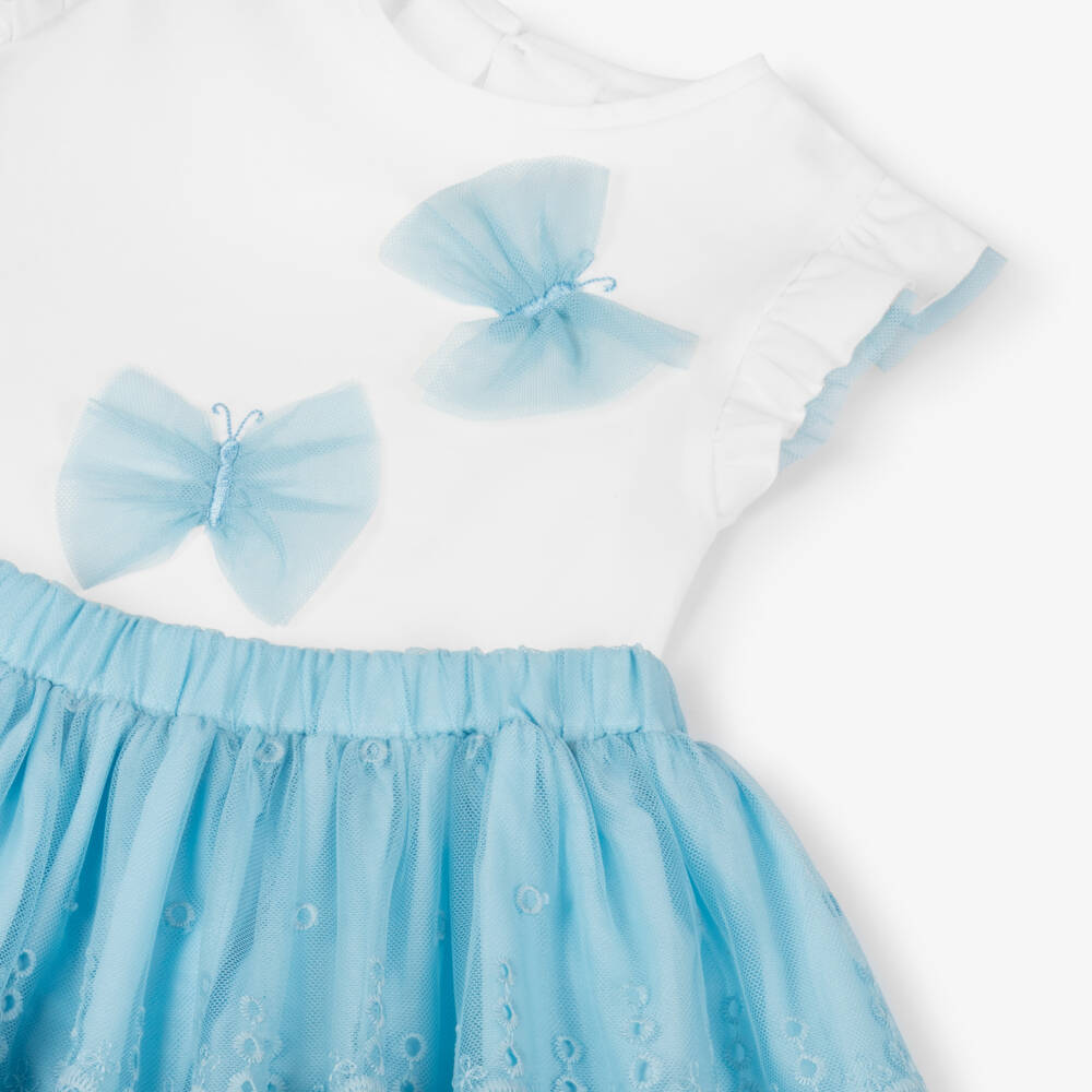 Mayoral-Little Ladies Sky Tulle Ensemble | Childrensalon Outlet