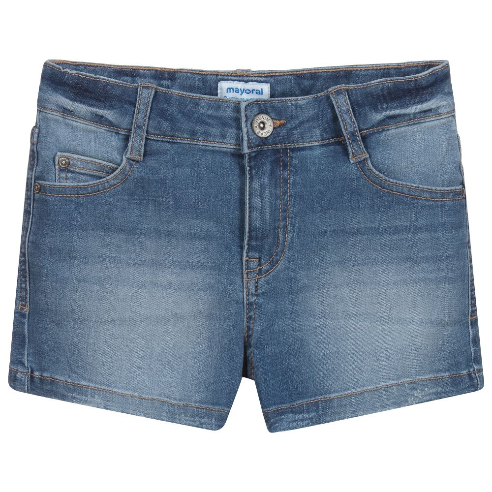 Mayoral - Mid-Blue Denim Shorts | Childrensalon