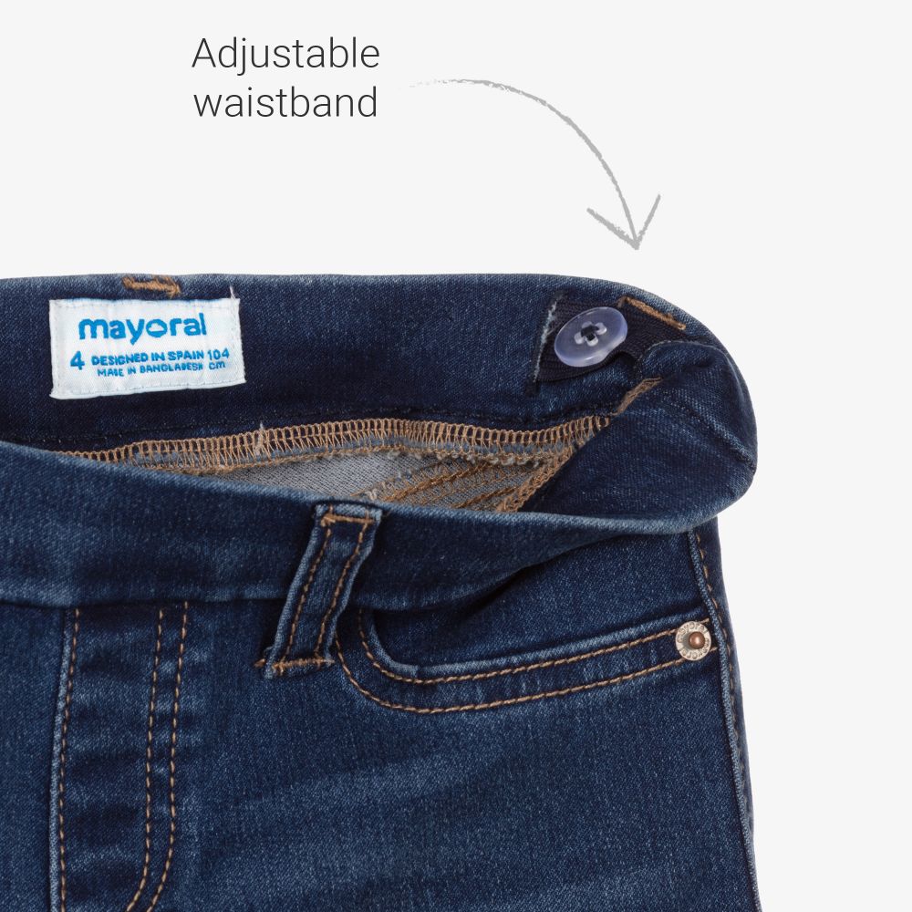 Mayoral-Mid-Blue Super Skinny Jeggings | Childrensalon Outlet
