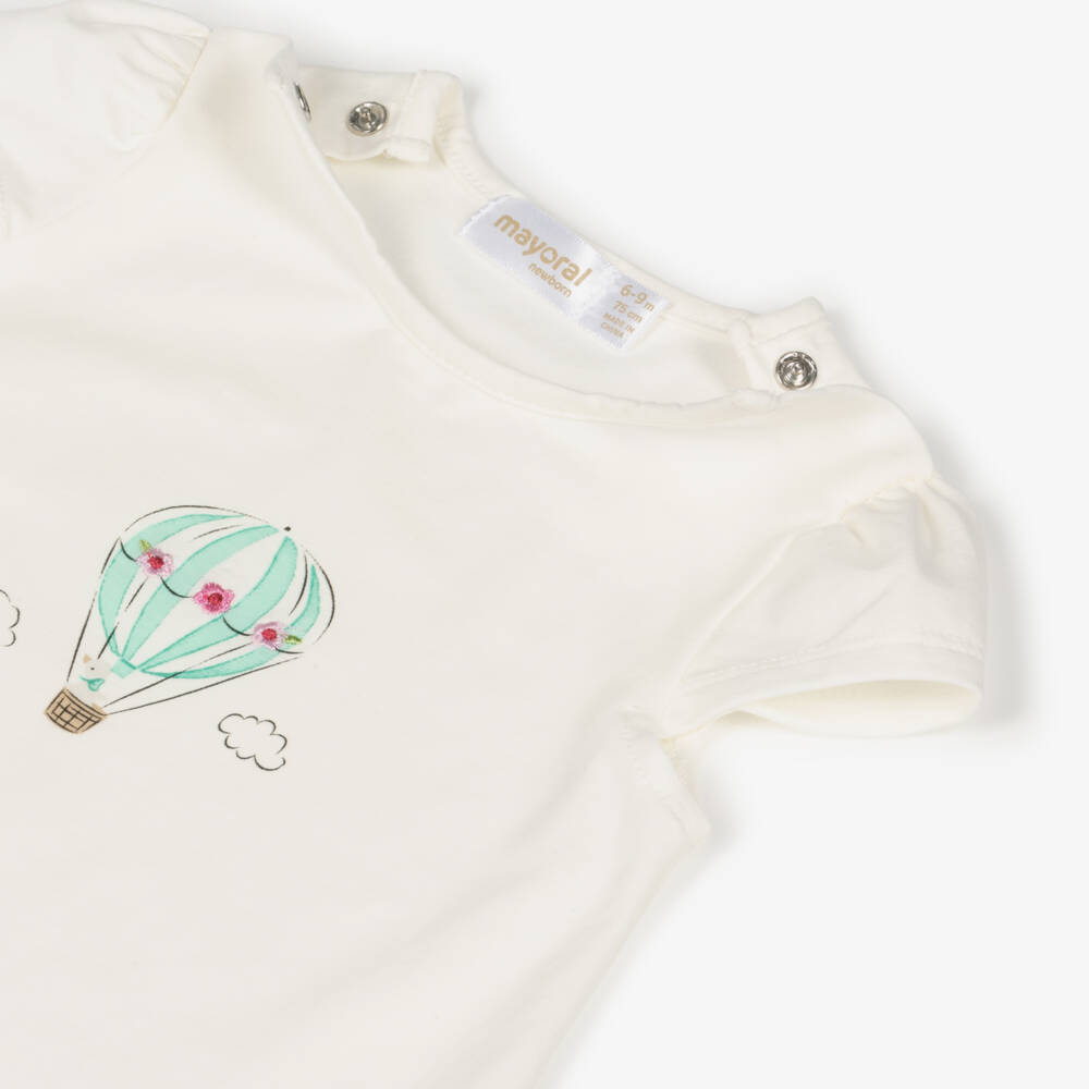 Mayoral Newborn-Mint Floral 3 Pcs Leggings Set | Childrensalon Outlet