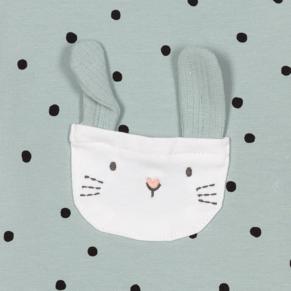 Mayoral Для новорожденных-Мятно-зеленое платье с кроликом для малышей | Childrensalon Outlet