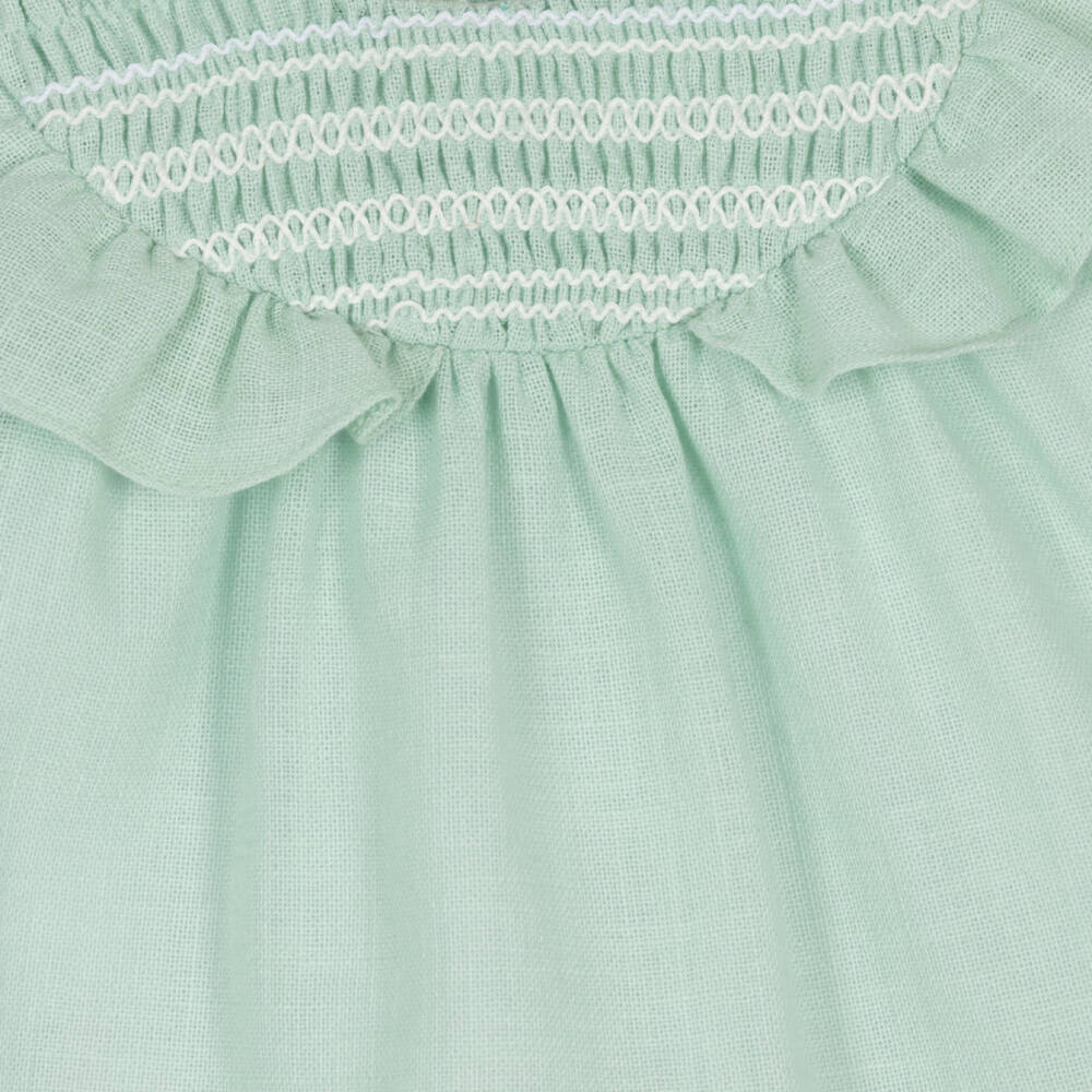 Mayoral Newborn-Mint Linen Dress | Childrensalon Outlet