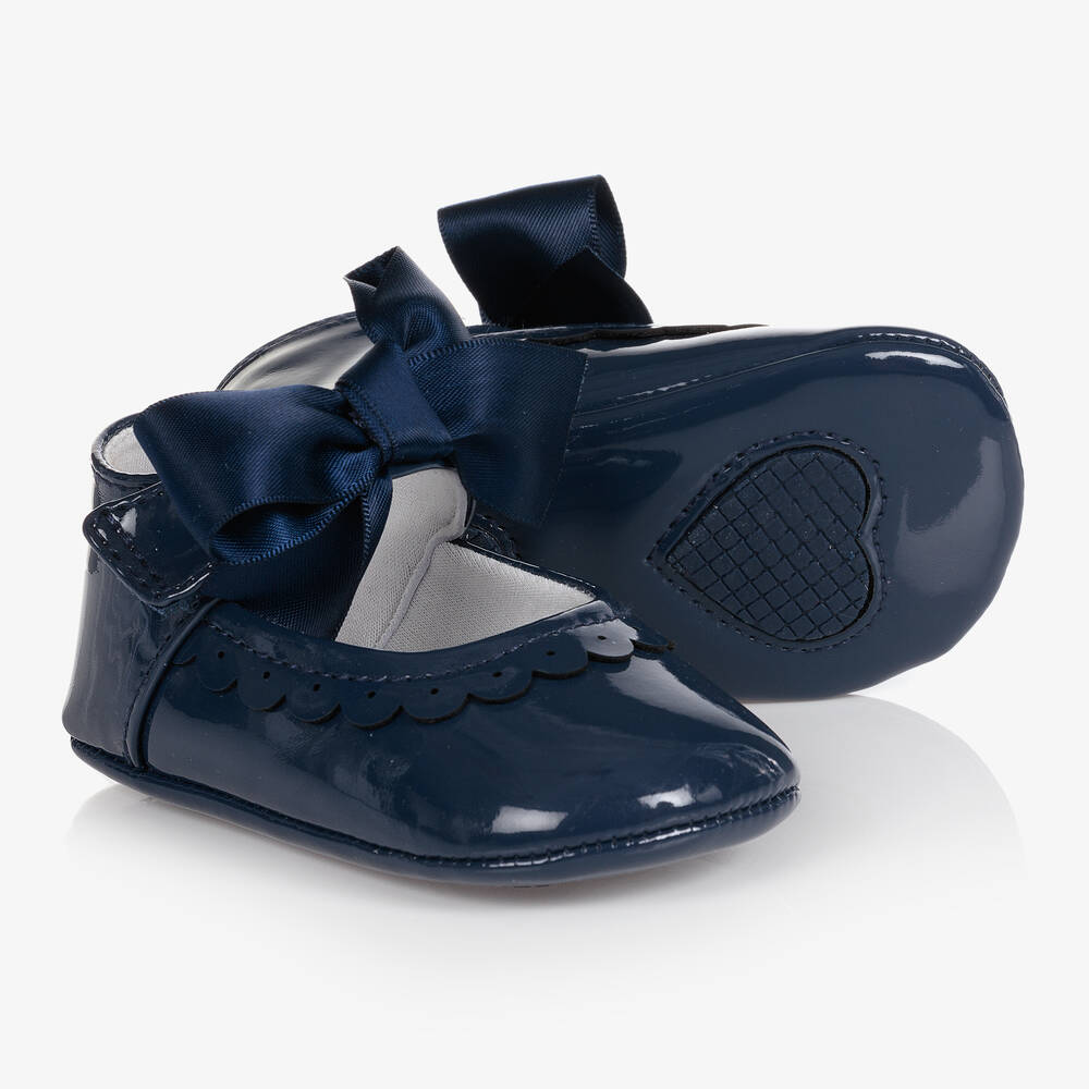 Mayoral Newborn - حذاء جلد صناعي لون كحلي لمرحلة قبل المشي | Childrensalon