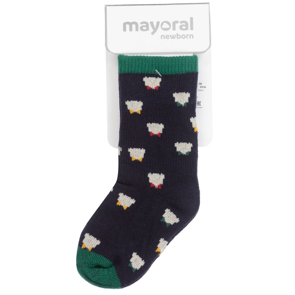 مايورال Newborn-جوارب مزيج قطن لون كحلي | Childrensalon Outlet