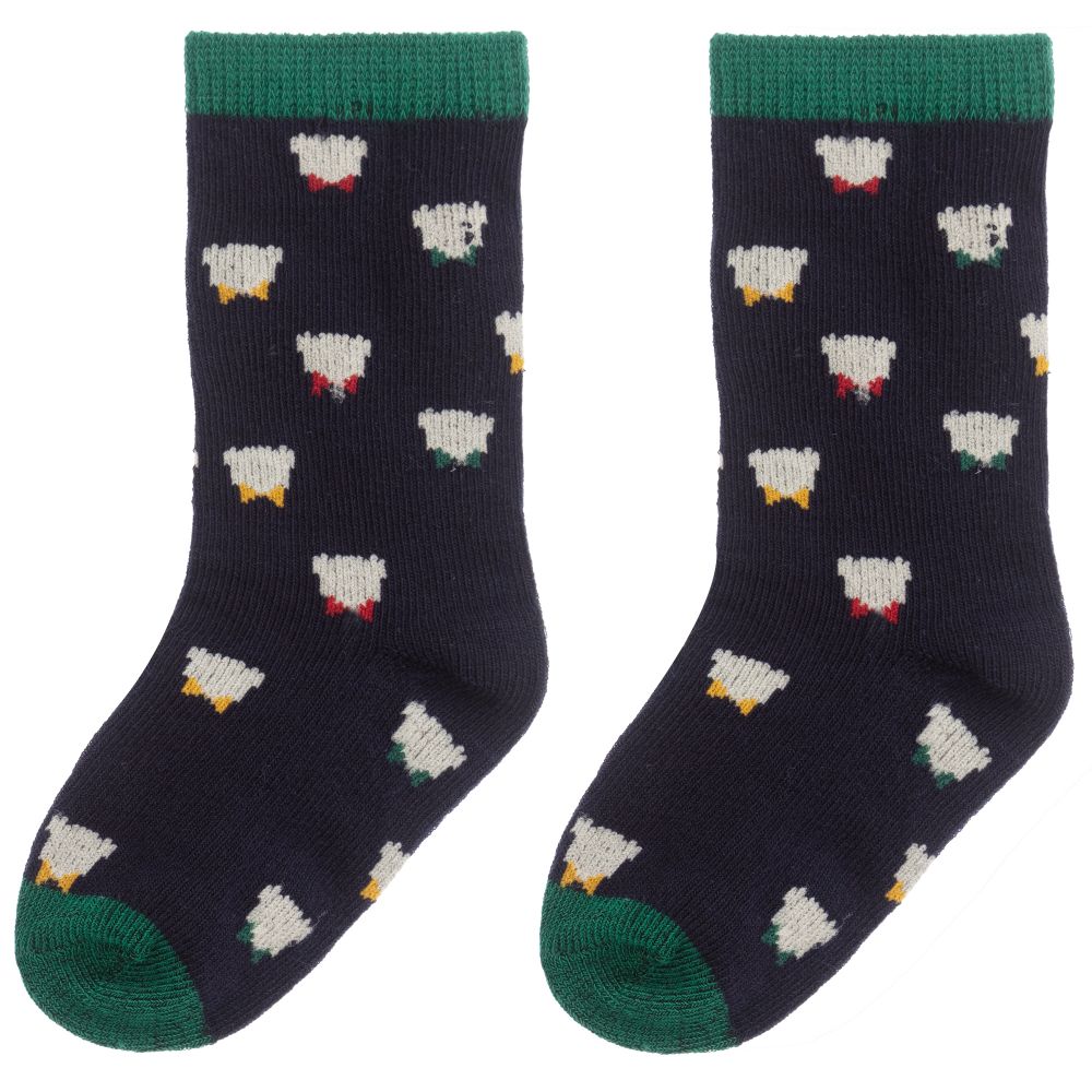 مايورال Newborn-جوارب مزيج قطن لون كحلي | Childrensalon Outlet