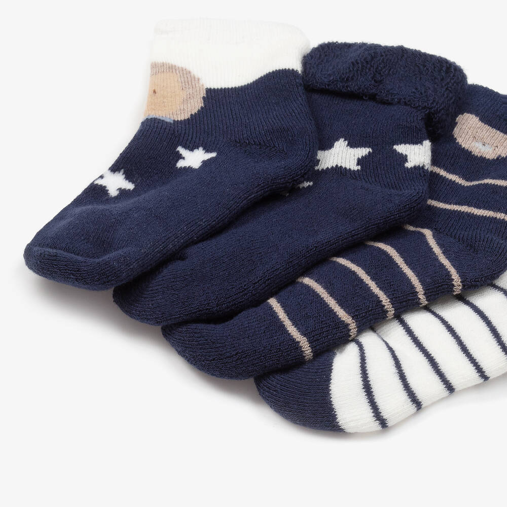 Navy blue baby socks store