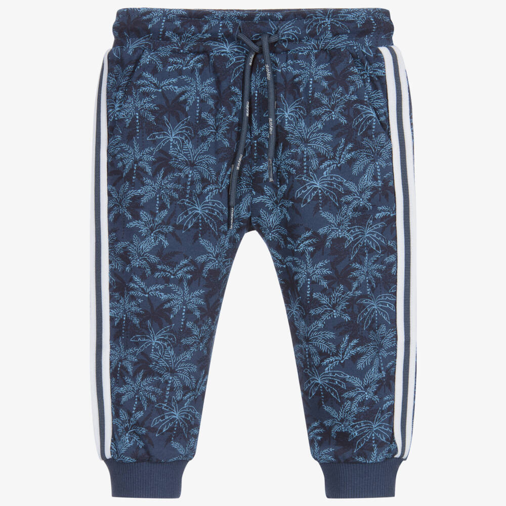 Mayoral-Navy Blue Cotton Joggers  | Childrensalon Outlet