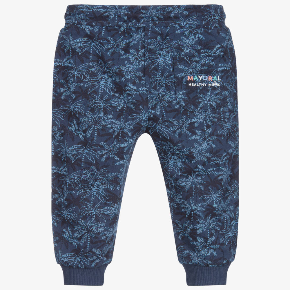 Mayoral-Navy Blue Cotton Joggers | Childrensalon Outlet
