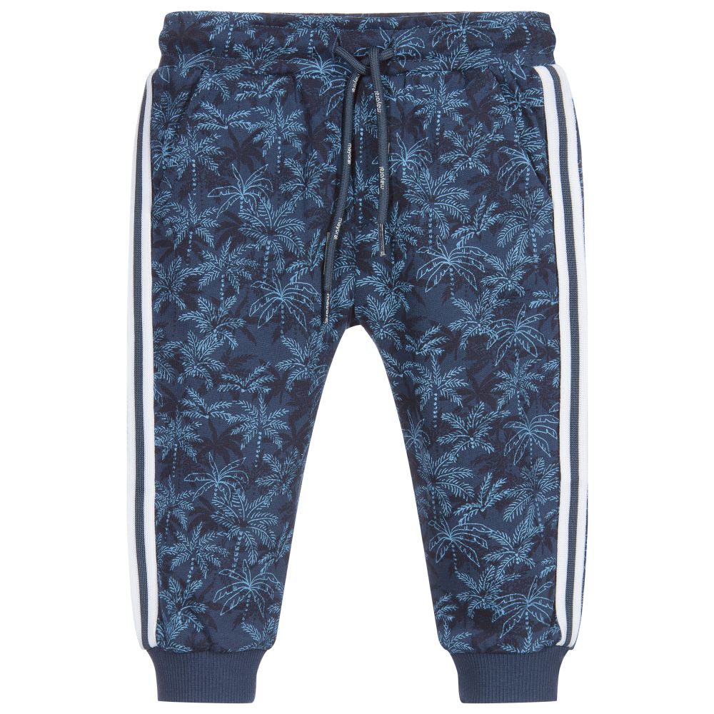 Mayoral-Navy Blue Cotton Joggers  | Childrensalon Outlet