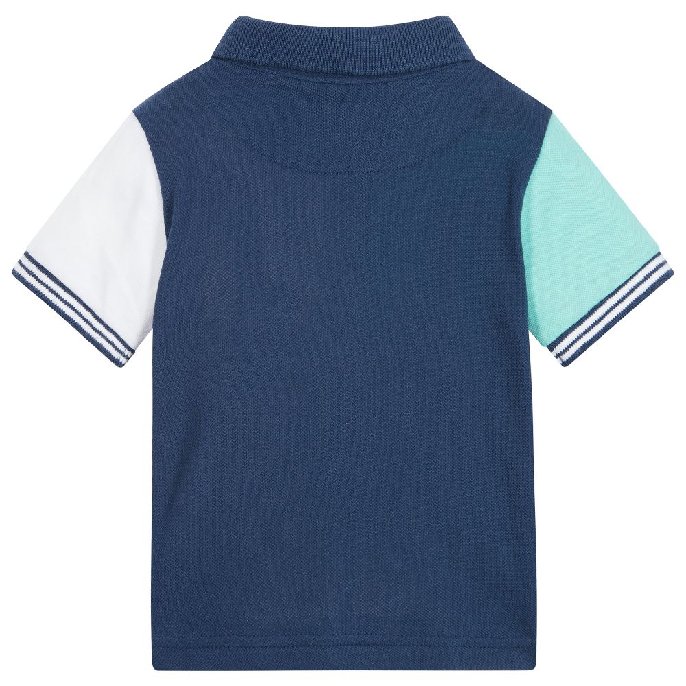 Mayoral-Navy Blue Cotton Polo Shirt | Childrensalon Outlet